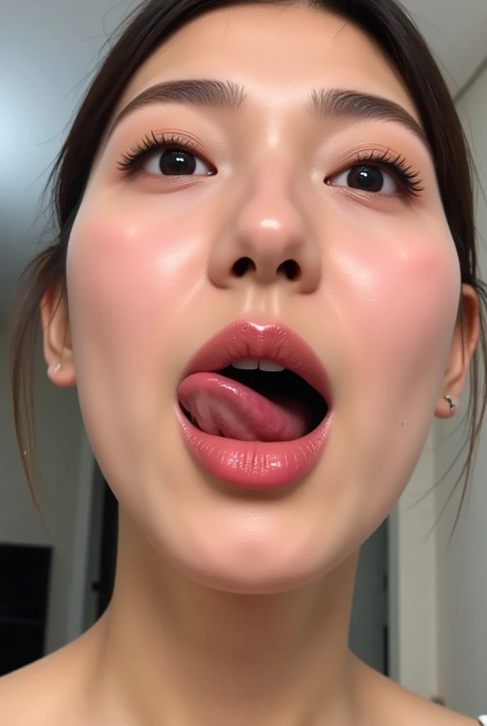 Beautiful Japanese actresses、1 Girl,flying debris,,Award-winning photo, Very detailed,Face Focus, Big double eyes(Woman with open mouth and closed eyes )Anatomically correct, 18-year-old、Black Hair、Shiny skin、(((Macro close up of face)))、Realistic nostrils、Long and narrow nasal cavity,,,((White turtleneck sleeveless see-through dress))、Big Breasts、(Sharp Nose)Frowning performance:1.4,,performance,Frowning,please raise your head、Oily facial skin,Tied Hair,Squatting and giving a blowjob,female teacher,Squatting in the hallway、Squat、50 degree hot room、Skin shiny with sweat、Wet transparent fabric,Sweaty all over my face,A face enduring intense pain、Screaming face,Open your mouth wide and scream,((Ahegao, Drooling, Saliva trace, Long Tongue, Face to face, Textured skin, Anatomically correct, 超High resolution, High resolution))head is up,Public A woman with only her face showing through the curtain is clearly having sex in the doggy style position,((Symmetrical face))((hyper realistic detail shiny skin,Detailed beautiful delicate face,extremely detailed nose))
