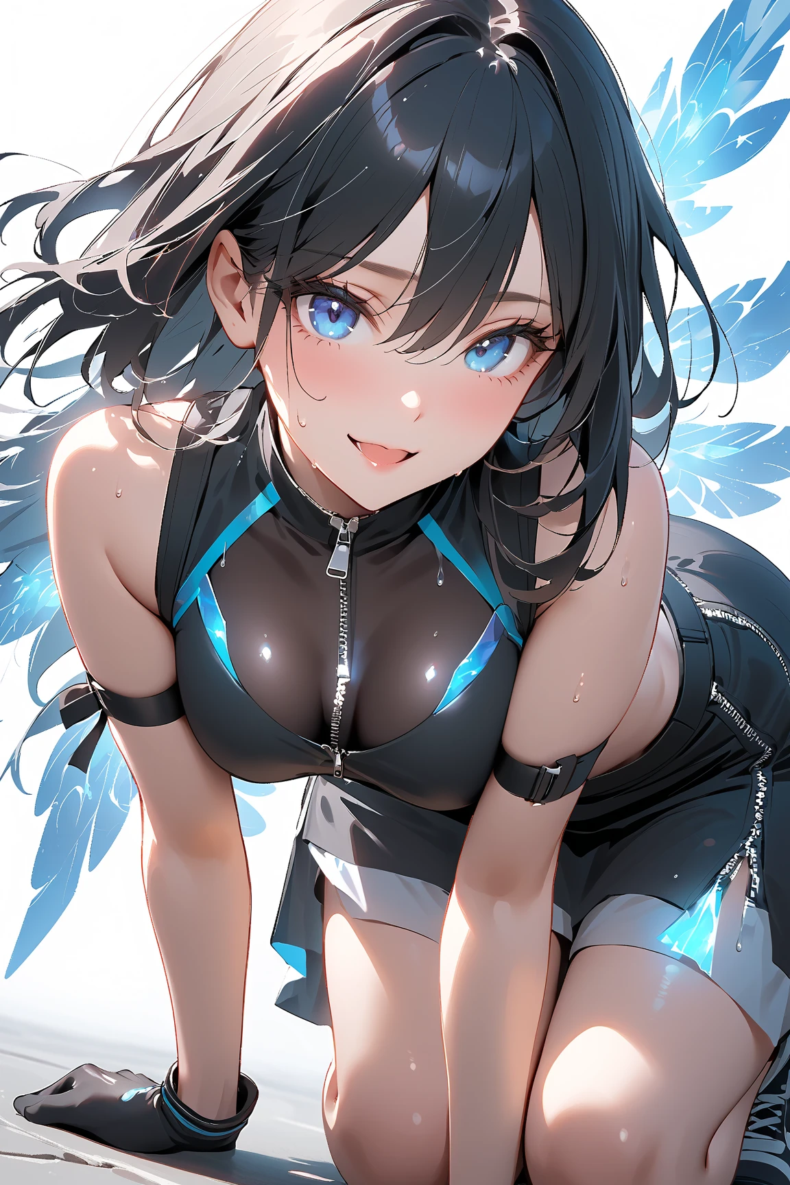 NSFW、Highest quality、(One girl),Big Breasts、(Road bike)、((Flexion and extension exercises))、Looking at the viewer with a dazed look、Beautiful Eyes、Beautiful Face、Delicate eyes、Tight and thin cycling wear、((Sweatで透けたサイクルウェア))、Sweat、Morning urban valley、street tree、Futanari、A small erect penis is attached between the legs, pointing upwards、(Penis ejaculation:1.5)、(A lot of sperm flies towards me)