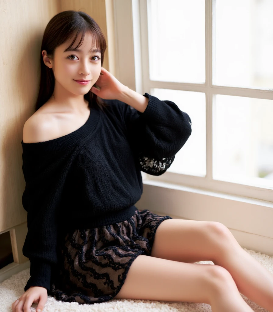 ((highest quality)), ((masterpiece)), (detailed), Perfect Face, Top, highest quality, High resolution, Hmph, Perfect Pixel, 4K, Hmph, Hmph))), 1 girl, single, alone, Beautiful woman、I could see the whole body、 ((Mid-wave hair, bangs, brown hair)), ((Brown eyes, Beautiful eyelashes, Realistic eyes)), ((detailedな顔, blush:1.2)), ((Smooth texture:0.75, Realistic texture:0.65, Realistic:1.1, Anime CG Style)), Medium , Dynamic Angle, Perfect body, ((Red bow tie, , Black jacket, Open jacket, Brown cardigan, White shirt, Black Skirt, Checked skirt)), City Stairs、looking up from the bottom of the stairs、Very embarrassing panic smile, looked back、Lean forward、(The wind blew up her skirt, exposing her buttocks..、Hurry and hold my ass、Pink lace panties:1.3)



