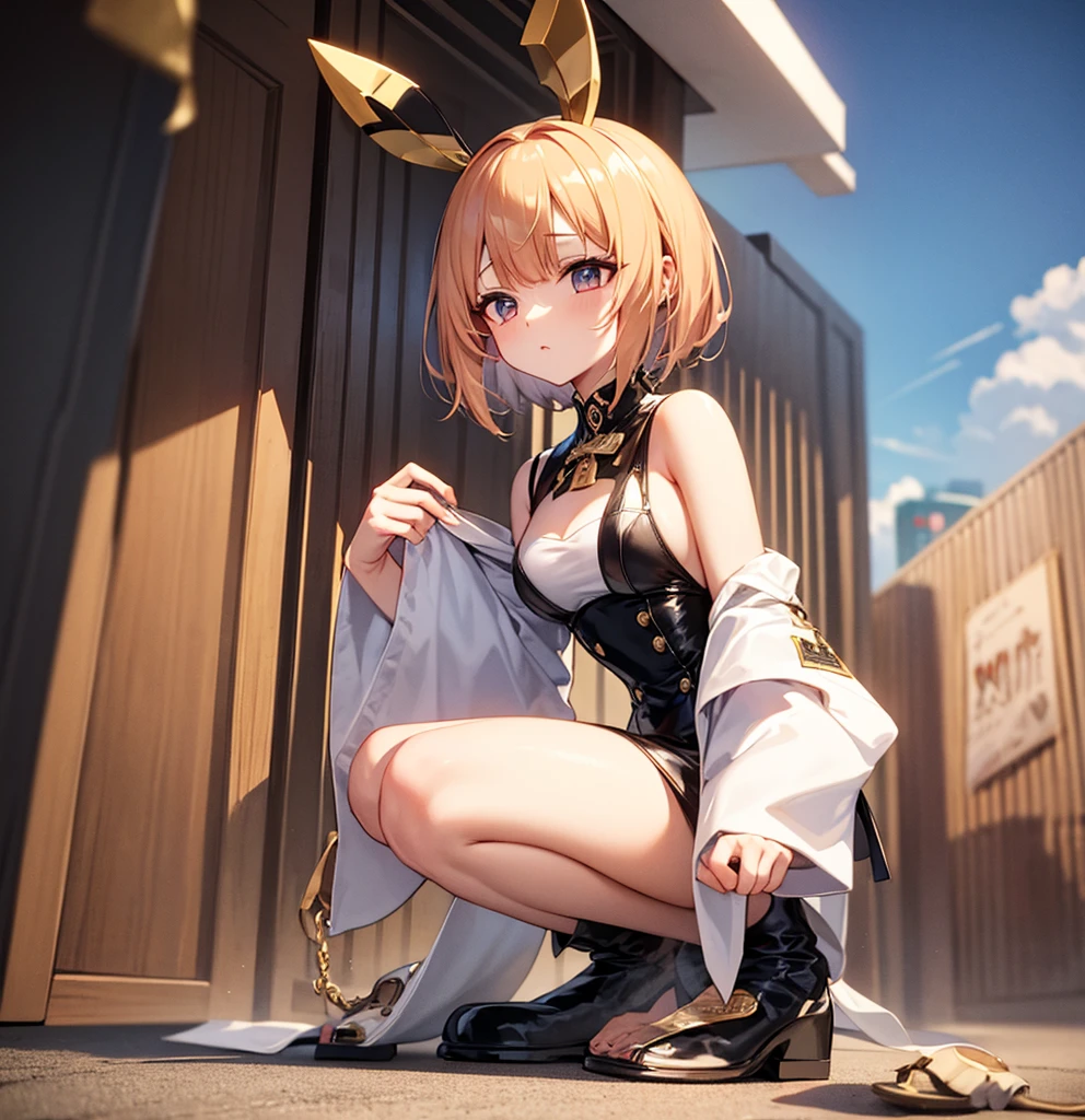 Masterpiece, Top Quality, Illustration, Ultra Detail, High Resolution, Absurdity, One Girl, (Kagamine_Rin:1.5), Vocaloid, Very Cute, (Blonde), [Short Hair], Hair Clips, (Pretty Blue Eyes), Lively Eyes, (Bright Eyes: 1.2), Beautiful Girl, Smiling, (Black Shorts: 1.5), (Yellow Neckerchief), (White Hair Ribbon), [ White Hair Clips, Headphones, Viewers Love, Heart, Love Love, Light, Delicate Hands, Innocence, (Young: 1.3), (Little Girl), (Loli), Girlfriend, Bedroom, Night, Delicate Eyes, Bare Legs, [Blue Archive Style], [Beautiful Girl Anime Style], Estrus / Naughty Mood, Pampered, NSFW, Grinning, Seducing, Beginning to Undress, Fluffy Clothes, naked, clean skin, revealing, see-through, wet, cleavage, undressing, naked breasts, sexy, cowboy shot, belly button visible, [devil's laugh], female brat,