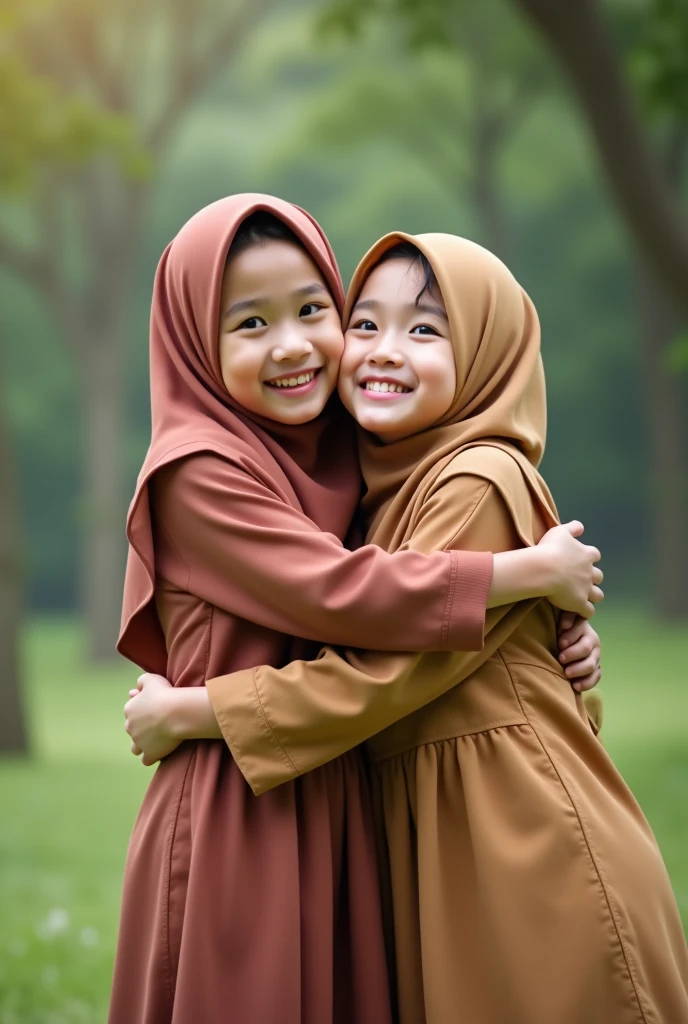 2girl in hijab, white aodai, photo art, (flowers), stunning photo with beautiful saturation, very high resolution,(realistic:1.4)), deep shadows,(best quality, masterpiece), indonesian skin, low lighting, shade, confused, blush, highly detailed, thin, BREAK depth of field, film grain, wrinkled skin, looking at the viewer, knees, warm smile, (upper body), masterpiece, highly realistic, 32k, highly detailed 8k unity CG wallpaper, best quality