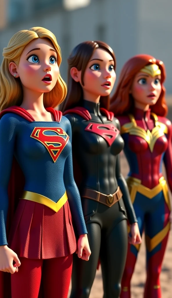 6+girls, superhero, realistic, movie poster,