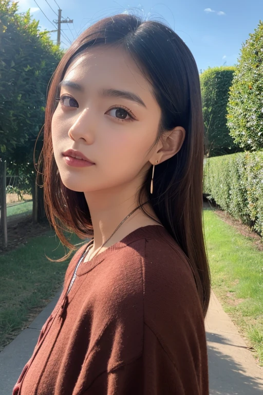 (8K、top-quality、masutepiece、超A high resolution:1.2) (Paul Rubens and Yasuchi Oka's style:1.1) (Beautiful autumn in pampas grass:1.4) Photo of one beautiful Japan woman、Sweaters