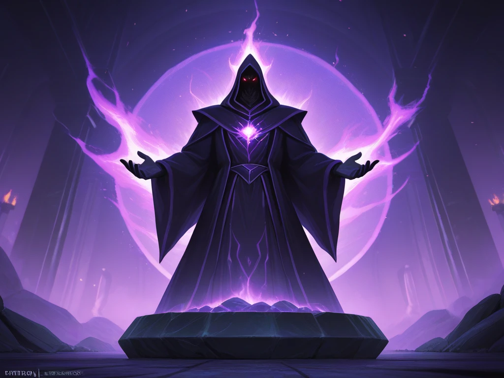 (um close up de corpo inteiro de uma pessoa toguro100 com uma espada e um manto roxo, Vestido Ainz Ooal, Overlord!!!, Overlord, por Overlord, Deus masculino bonito da morte, Overlord Temporada 4, Rei do Ceifador do Tempo, Arte Oficial, Retrato do Deus da Morte, O Rei da Morte, Ish, Albedo do anime Overlord, Deus da morte) , cenario fantasia dark dinamico, Character concentrating black magic in his hand, vortex, particuls, in action, distancia 135mm