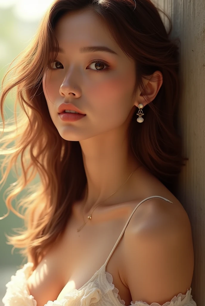 Beautiful and delicate eyes, Beautiful and delicate lips, Extremely detailed eyes and face, Long eyelashes, beautiful, Pure white underwear, Selfie camera, Shy laugh, Red face, Practical, photoPractical, photo-Practical:1.37, (best quality,8K,high resolution,masterpiece:1.2),Extremely detailed, light, Dramatic shadows, elegant, Sensual, Feminization, Practical portrait, 高端Fashion, Chiaroscuro, charm, Fashion