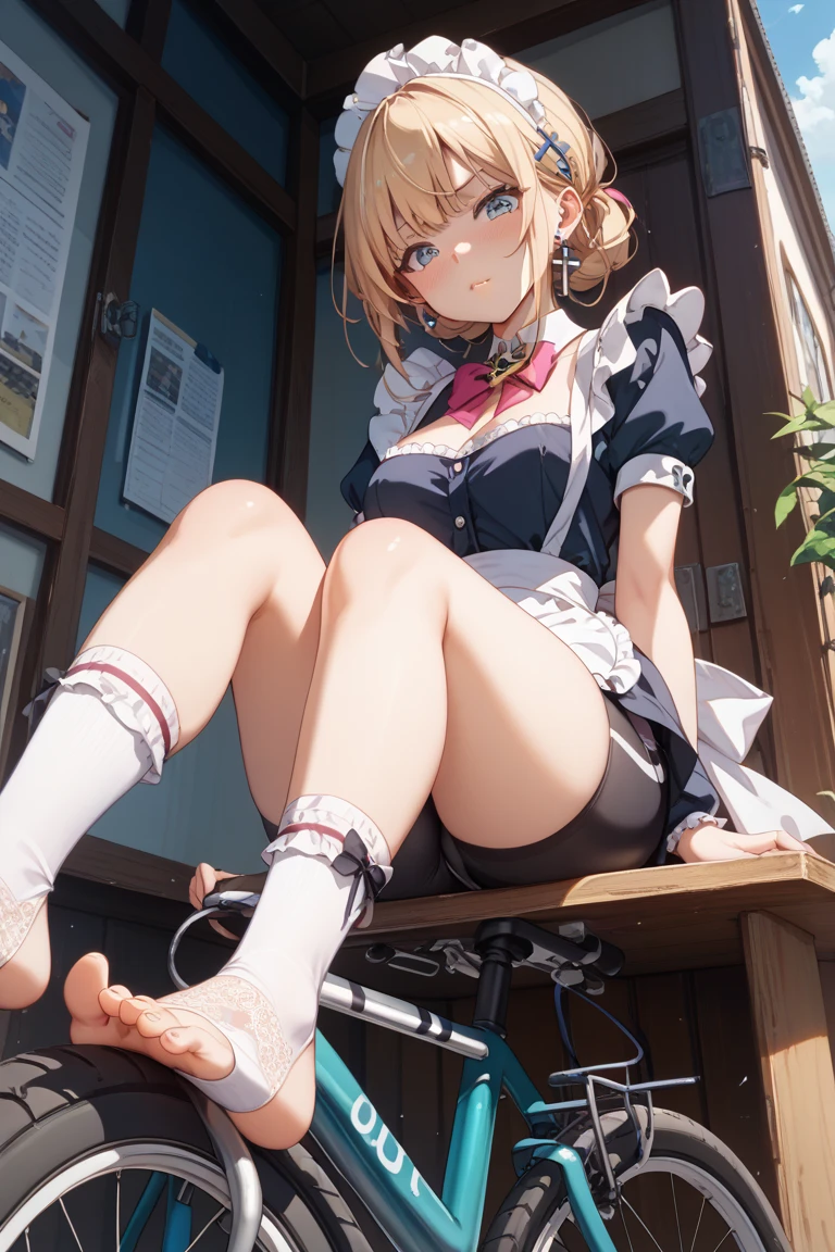 Anime girl with cum on feet