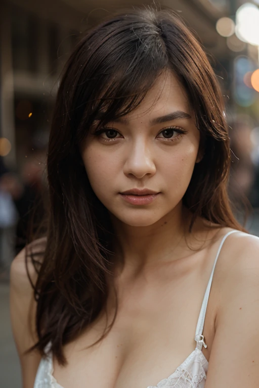 a beautiful woman with dark hair standing in front of the sun setting behind her, beautiful face, beautiful fine face features, beautiful face, beautiful japanese girls face, gorgeous face portrait, female face, portrait sophie mudd, very pretty face, beautiful girl, asian beautiful face, a beautiful 30-ish girl, beautiful portrait image, photography portrait 4 k, beautiful face portrait, very beautiful 30-ish woman, beautiful face, beautiful model girl, portrait of beautiful girl, beautiful girl portrait, soft portrait shot 8 k, 30 years old girl