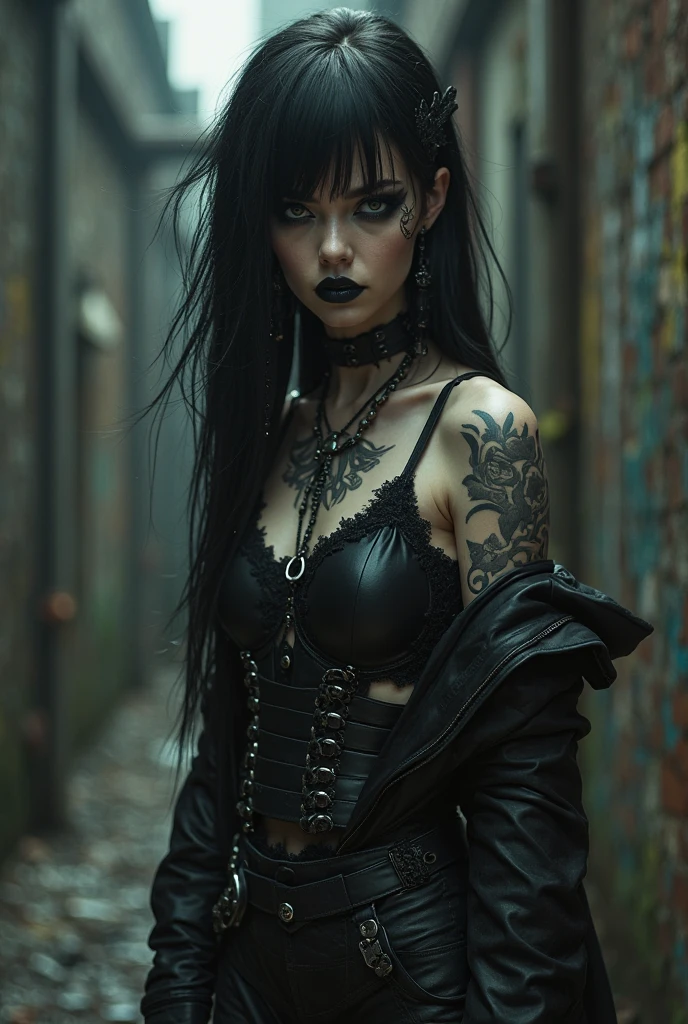 Sexy girl, gothicpunk style