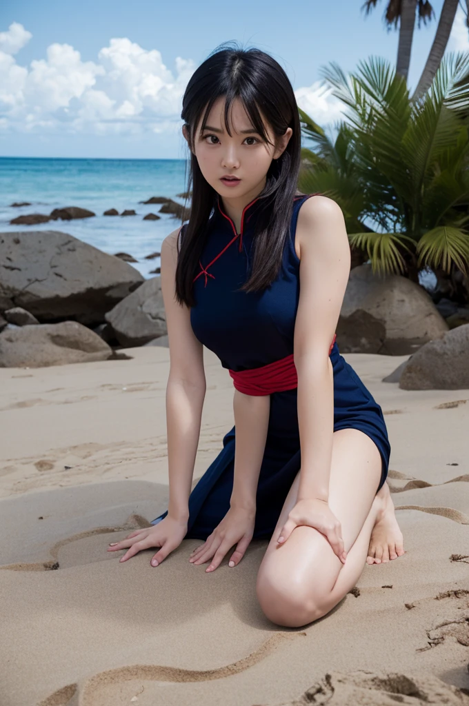Japanese on the beach