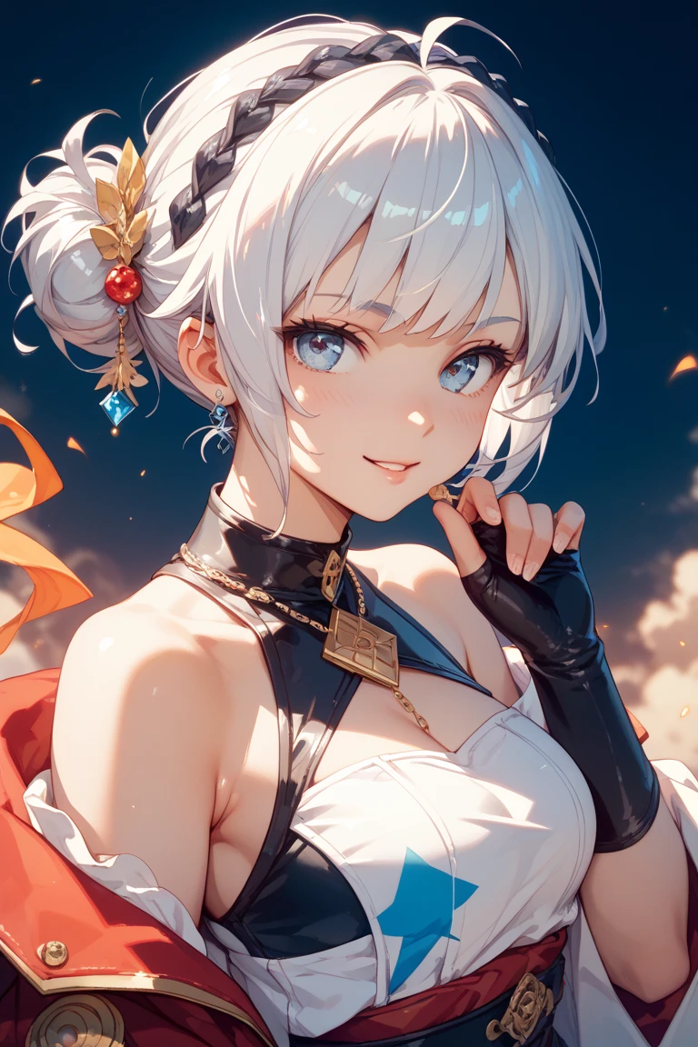 1girl, ticklish, feather on foot, anime
