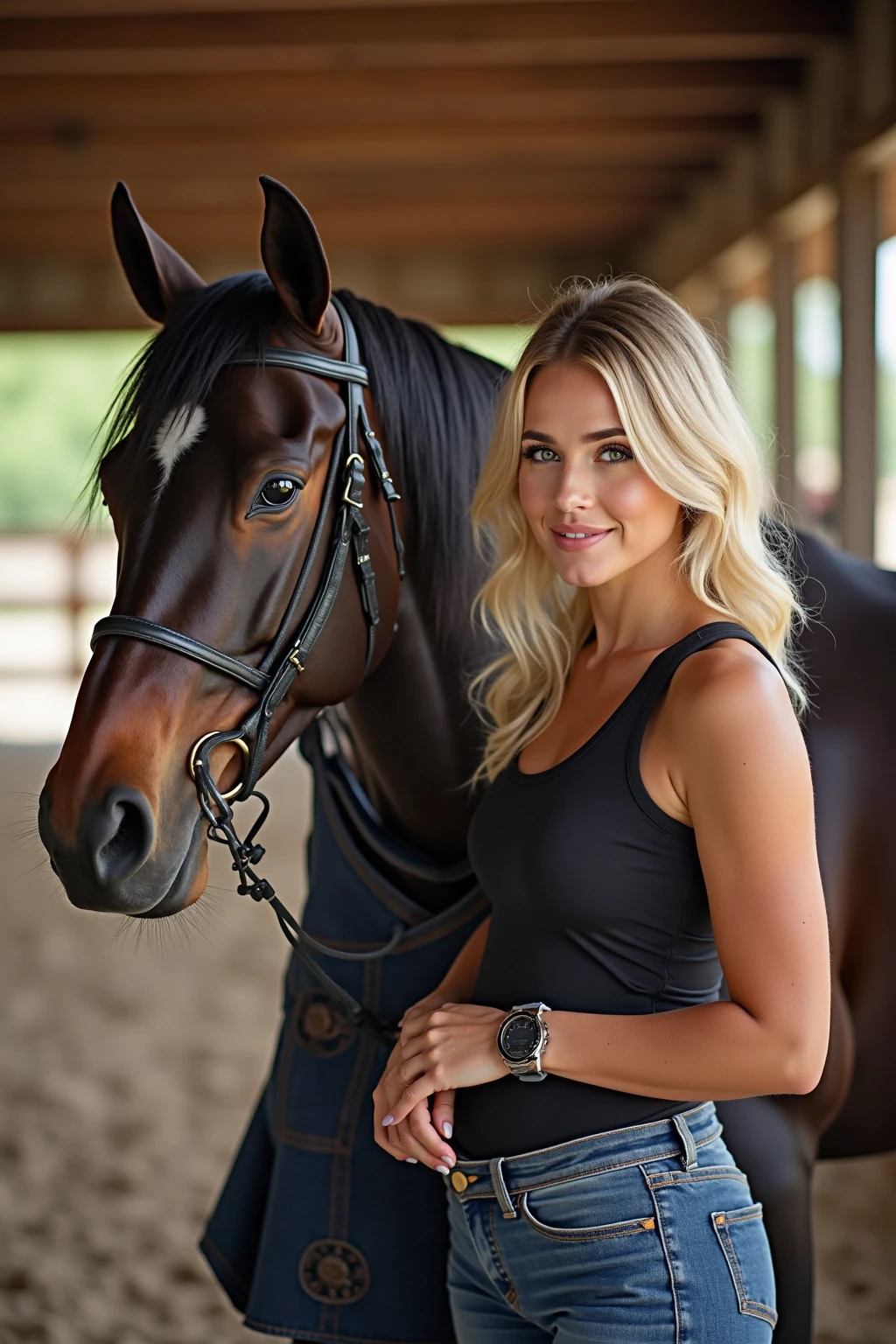 ((ultrahigh resolution, great quality)), (((8k, photo and raw, best quality, masterpiece, hyperrealistic))), incredible, extremely detailed, sharp focus, real person, only one girl, ((1 very girl attractive and beautiful)), (((((Lena Paul's facial features))))), (((((Lena Paul's face))))), (((((long platinum blonde hair with horse tail))))), (((green eyes))), Detailed face, ((twenty one years)), ((model body, sexy body, slim body)), ((((Lena Paul dressed in women's halter neck color block sleeveless knitted crochet loose one-piece summer dress, strolling in the old town of Valencia, crochet one-piece dress, undergarment underwear dress, crochet dress of different color blocks, spring day, selfie photo, selfie, photo with the cell phone, very made up, hairstyle with ponytail, playboy photo style, captivating and tempting, posing smiling, Lena Paul, Realistic, sensual look, sexy, Instagram model, Sensual, sexy smile, sensual posing, natural pose, happy and sexy expression, goddess, perfect physical proportions)))), ((beautiful smile, sexy smile)), ((perfect mouth)), ((perfect legs)), navel piercing, (Beautiful face), sinuous look, sexy look, half smile, stitching, smooth skin, ((detailed skin)), cinematic lighting, ((perfect detailed and pretty eyes)), ((Highly detailed body, perfect body measurements)), ((detailed and tempting lips)), (((((medium breast))))), ((marking body clothes, Marked breasts, Generous cleavage)), 1 navel, rosy cheeks, ((Juicy and sexy lips, perfect lips)), naughty smile, wild and sexy hair, Full body view, ((masterpiece)), (((best quality))), (((ultra high))), (((hyperrealistic))), (((photorealistic))), Highly detailed CG unit 8k wallpaper, shot style, complex, High detail, Dramatic, Highest Quality Movie Still Image, Masterpiece, Best Quality, Realistic Ultra Detailed Rendering Style, ((Natural Light)), Crisp Characte, DSLR, Fujifilm XT3, intricate details, natural photography