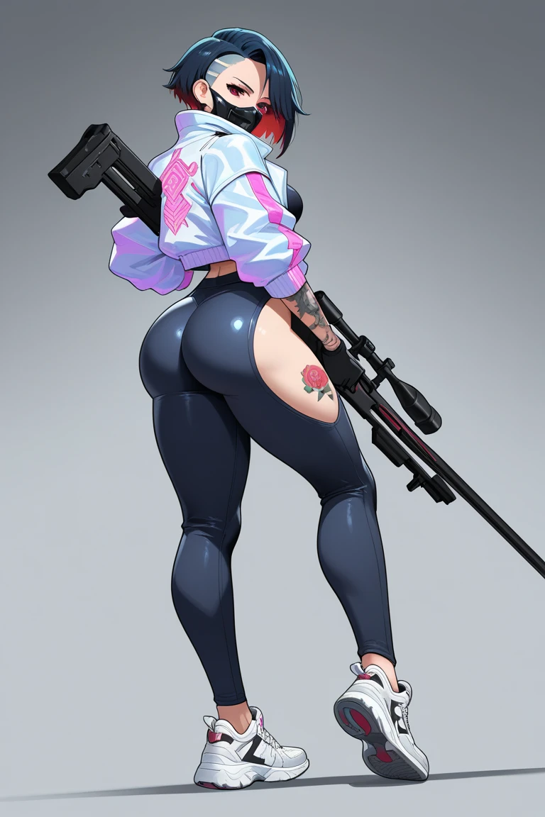 sfw,best quality, ultra high res,ultral detailed face and eyes, (photorealistic:1.4), blurry background,1girl, (solo:1.5), (hinata:1.2), from behind, put  hands behind  back,16 years old girl,teenage,school uniform,from beside,(black:white:green yoga pants), (light brown:red:grey hair:1.4), leaning forward, looking at viewer, smiling, cute, perfect ass,(long legs:1.2),huge breast, naked breasts, narrow waist,crossing the wall,cameltoe, beautiful ass, round ass, ahegao, thigh gap