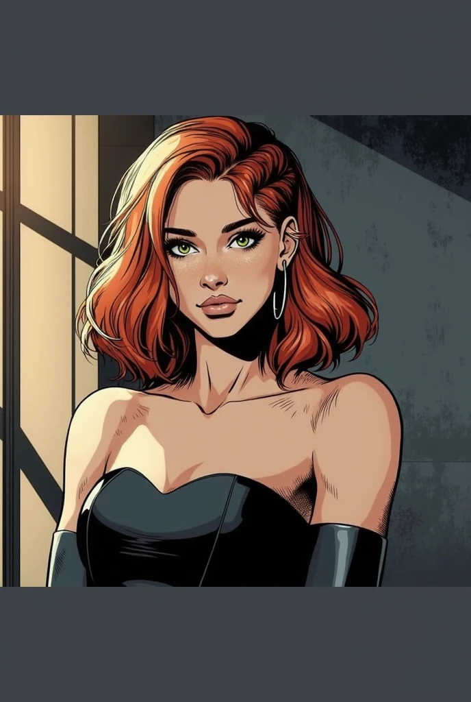 (masterpiece, top quality, best quality, official art:1.2, detailed:1.2)(original design:1.3),(consistent outfit:1.2),(inked original-art:1.2),1girl, waitress,60s, sexy pose ,retro futurism,(60s haircut), red hair, seductive smile,solo, (atompunk),(artbook),<lora:lcm-lora-sdv1-5 :1>, <lora:Noblessev2:0.8>