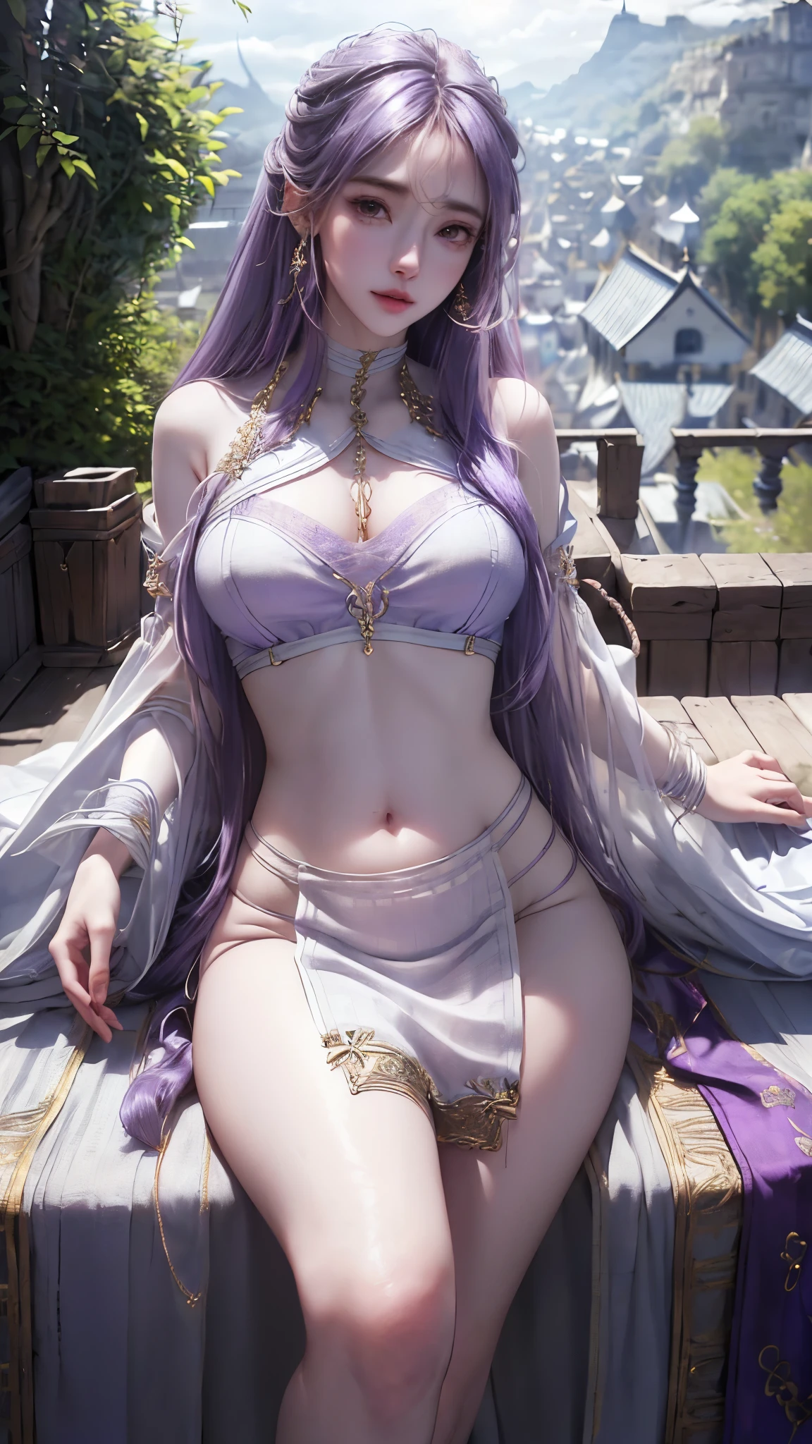 1.5),(1 girl),A Cup,Very small breasts,(extremely small breasts),(Dynamic Pose),(multicolored hair+Silver hair:1.3+Red hair:1.2+Purple hair+Yellow hair:1.3+Green hair:1.3),(Blue eyes),(Neck ribbon),(floating),(cloud),(Random awkward poses),(Twilight),(watercolor paiting),(Wide Shot),(Accurate Hand Modeling),anklets,relaxing naked in bed,sleep