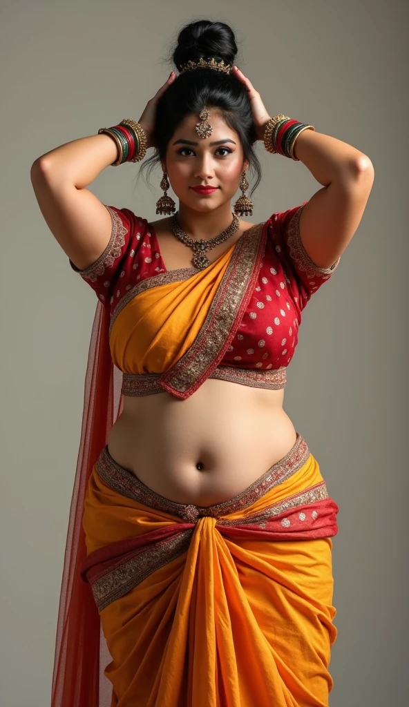 Beautiful Indian Woman, wearing saree, sari Beauty, gorgeous, Apsara, Maharani, royal queen woman, nymph from Hindu Mythology, Urvashi, matchless beauty, Highly detailed, Oil Painting by Peter Paul Rubens inspired by Raja Ravi Varma, Matchless beauty, captivating, gorgeous, heavenly beauty, celestial beauty, by Peter Paul Rubens, 1893, realistic, hyper realistic, micro details, incredible artwork, insane details, ultra High resolution, 8k, 32k, acrylic on canvas, intricate, flawless, detailed, detailed face, detailed eyes, masterpiece, by Peter Paul Rubens, by Caravaggio, by William Adolphe bouguereau, perfect face, perfect body, beautiful art, realism, baroque, renaissance Art, highly textured, beautiful and detailed eyes, uhd, best quality,