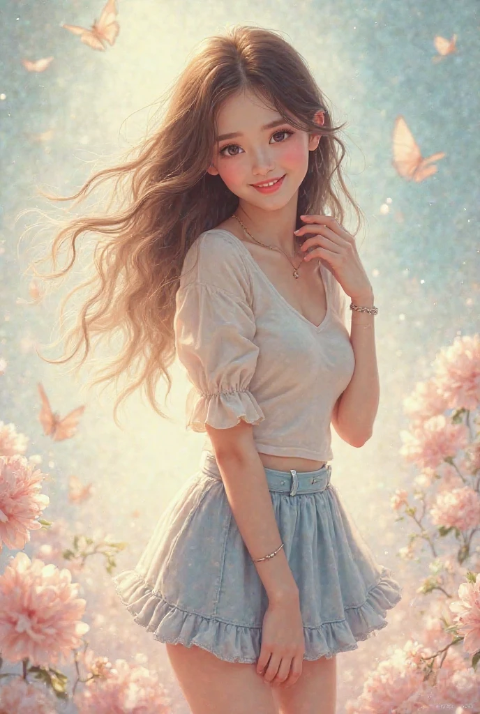 A korean girl without dress