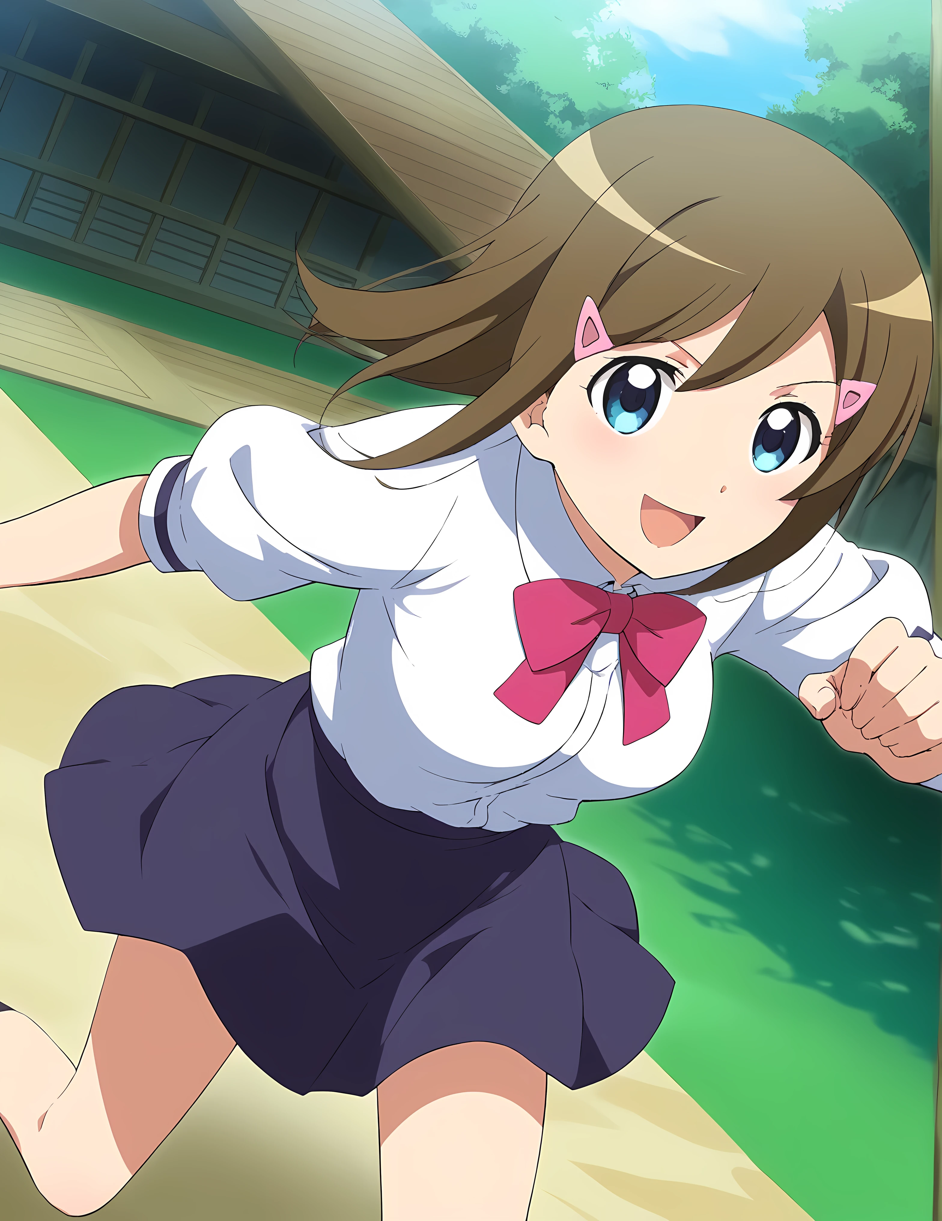  score_9,  score_8_up ,  score_7_up ,  score_6_up ,  score_5_up ,  score_4_up ,  source_anime,(TOP QUALITY:1.1),Ultra Detailed,high resolution,Highly detailed skin, beautiful detailed eyes,8k,sharp concentration, beautiful, beautiful eyes, anatomically correct , anatomically correct  face, extremely detailed eyes , smooth edge , beautiful face,symmetrical eyes, left and right name color, aa Izumi  , brown hair on both arms,  short hair, stup id hair, hair ornament, hair clips,  blue eyes, , ( beautiful, Small Chest:1.2),  casual,  suspenders,  Long Sleeve,  skirt, is standing, cowboy shot, love affair, keep company, On a date, aa Izumi  は野球の練習したとき目立たない汗が肌に光っている, aa Izumi  は野球の練習したときの匂いする, aa Izumi  は好きな人に可愛い仕草を見せる,  put your hands on your  , autumn, watching viewers,