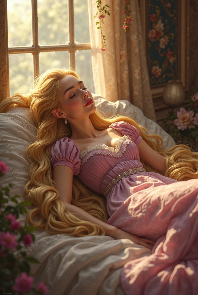 Sleeping beauty being a princess warrior