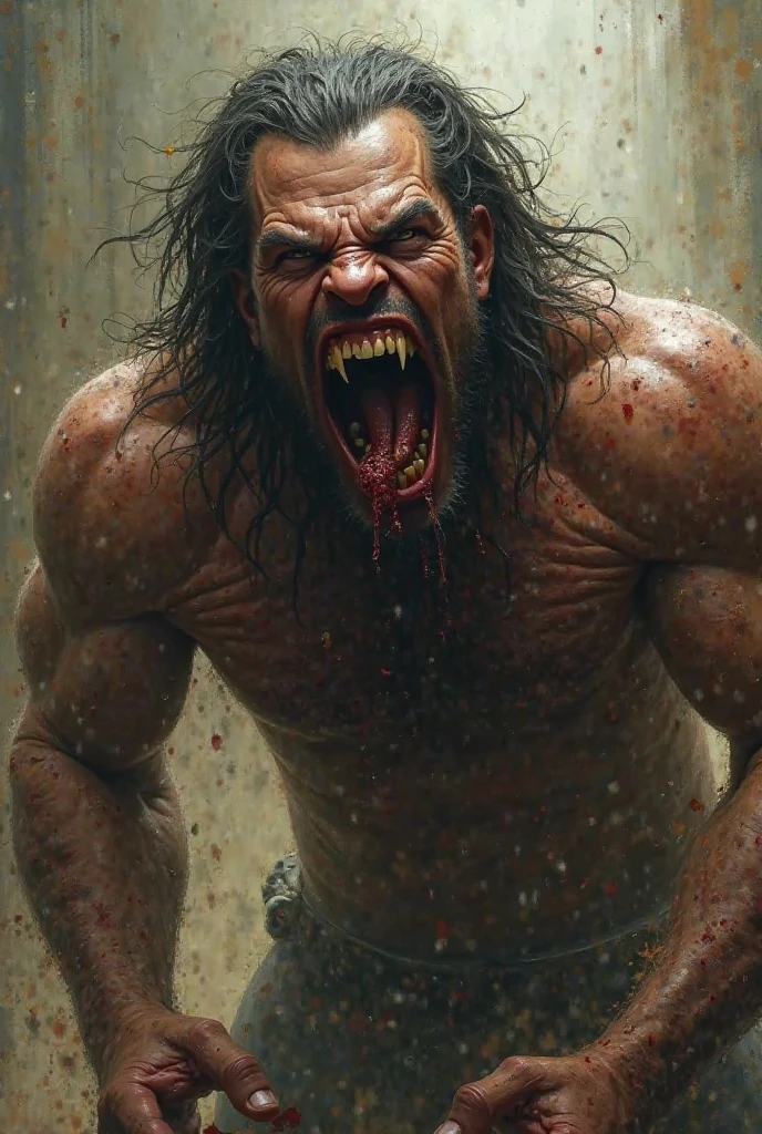 A man in the dark half warewolf
