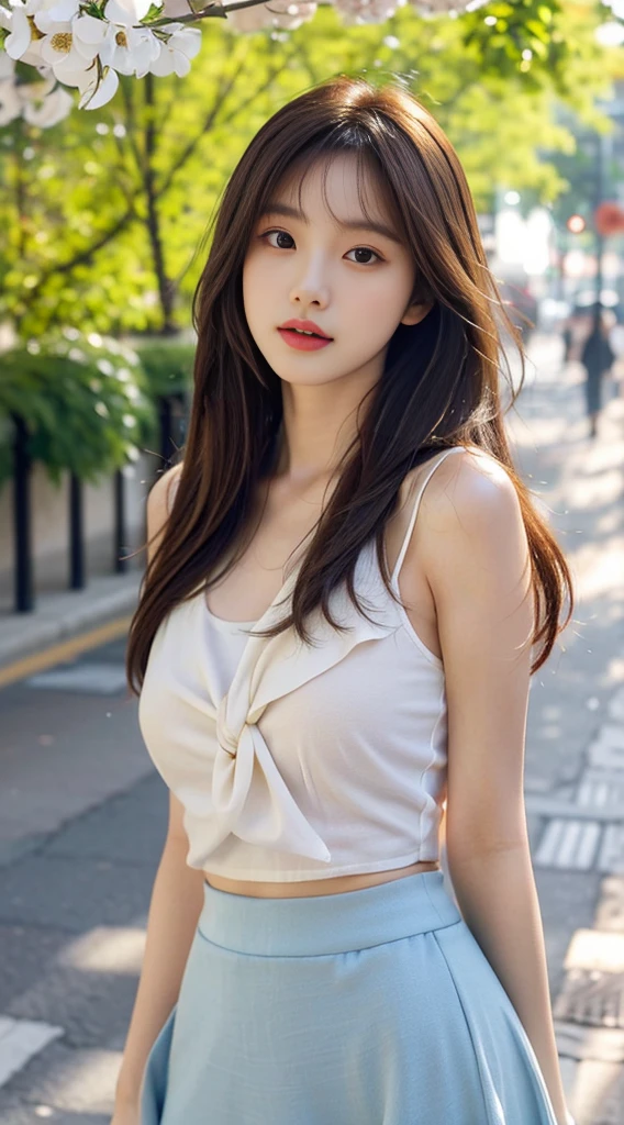 1 Girl,study,Soft Light,Chinese Beauty,Tube Top,dress,Long hair