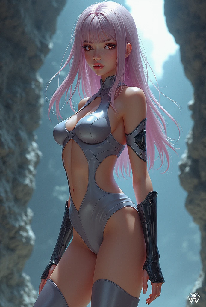 (masterpiece, highest quality:1.3)
Lightning FF13, 1 girl, alone, long hair, pink hair、Completely naked with your butt facing me