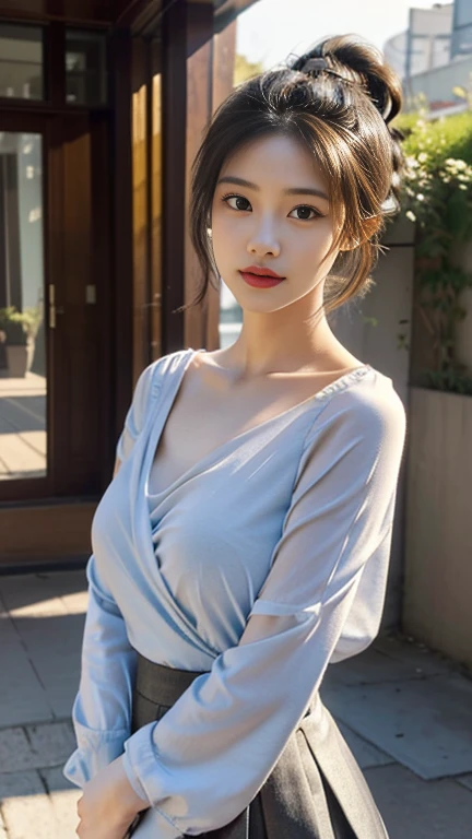 (((best quality, 8K, masterpiece:1.4)), (20 岁woman), masterpiece, clearly, High targetres, High target_quality, wide_shooting, (A girl in the forest), Absurdly_long_hair, woman, Droop_breast, balance, Stretching exercises, Moderate_Face, only_Shoulder, ((best quality)), ((masterpiece)), (detailed), perfect Face, very big breast, ultra High target definition, 8K, Perfect body, Head-up display, Slender legs, Small face, Long eyelashes, Shiny lips, Attention to detail, Cleansing the skin, blemish-free Face, Japanese Beauty, 20 岁woman, (huge, saggy breast), (surreal) , (Implications), (Improve resolution), (8K), ((masterpiece)), (best quality), (detailed), best quality,masterpiece,ultra High target resolution,(Indeed:1.4),RAW Photographer,Beautiful and beautiful,Dark Shadows,Dark theme,1 girl,Exquisite facial features,long gray hair,Lol,(The wind blows through your hair,Black hair with bangs),Colorful printed shirt,trivial Face,((((Shift Dress:1.1), ))), Short sleeve,),White shoes,plump person,Fit for your body,external,Afternoon Sunshine
