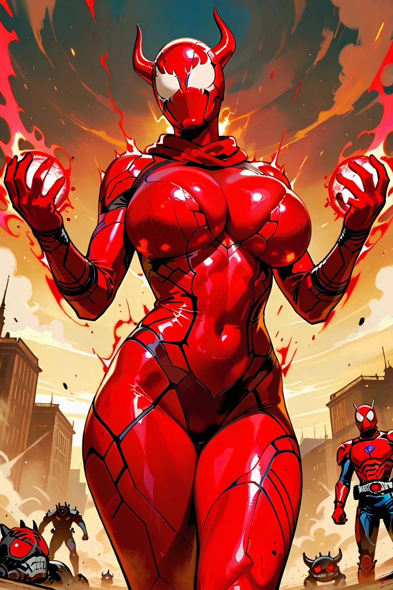 Tall, (thin), Red Skin Twi'lek with (large breasts) wearing black underwear, choker, socks, large breasts, cleavage, tall, graceful, (tall), slim hips, small waist, full-body shot