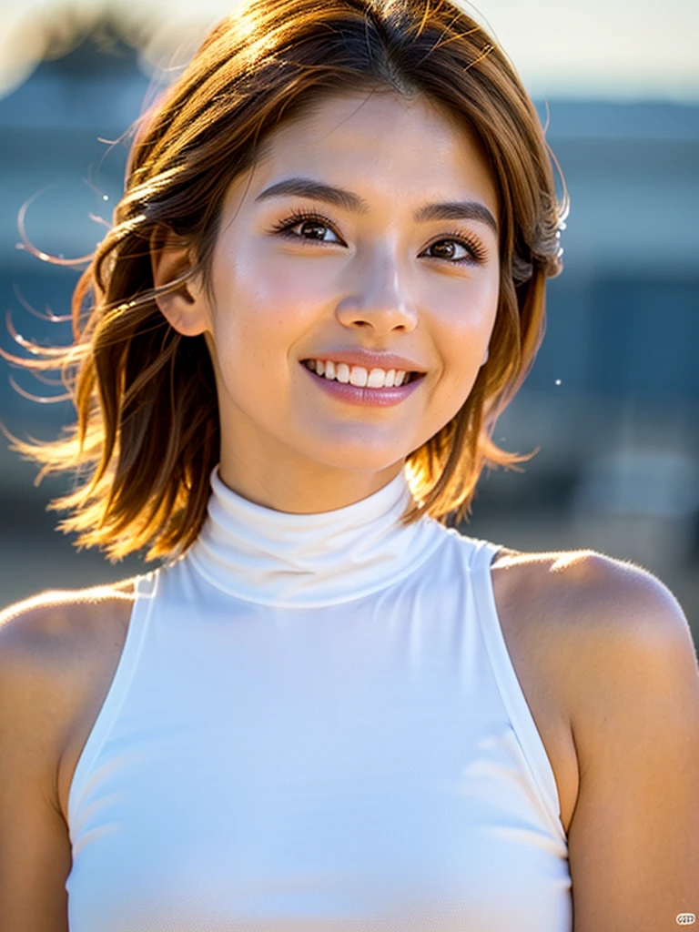 Dynamic, painting-like photos,(Ultra realistic, High resolution), (highly detailed eyes, highly detailed hair, highly detailed face, Highly detailed plump lips,perfect anatomy),(highest quality:1.4), Raw photo,(((The camera is from below))), (realistic, photo-realistic:1.37), professional photography, cinematic light, (detailed face: 1.2),look at the audience, brunette woman,slim,(Beautiful leg lines ),(beautiful chest),((Standing posture)),((Overall image)),(famous japanese actress:1.2),highly detailed skin, very fine fingers, highly detailed nose, highly detailed mouth,highly detailed background,Raw photo,Smile,Beautiful woman,circuit,formula car,F1 racers,Dynamic, painting-like photos,(Ultra realistic, High resolution), (highly detailed eyes, highly detailed hair, highly detailed face, Highly detailed plump lips,perfect anatomy),(highest quality:1.4), Raw photo,(((The camera is from below))), (realistic, photo-realistic:1.37), professional photography, cinematic light, (detailed face: 1.2),look at the audience, brunette woman,slim,(Beautiful leg lines ),(beautiful chest),((Standing posture)),((Overall image)),(famous japanese actress:1.2),highly detailed skin, very fine fingers, highly detailed nose, highly detailed mouth,highly detailed background,Raw photo,Smile,Beautiful woman,circuit,formula car,F1 racers,racing suit、driver,