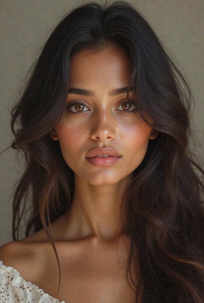 Woman (long hair) (Brazilian) (fine lips) (medium breasts)