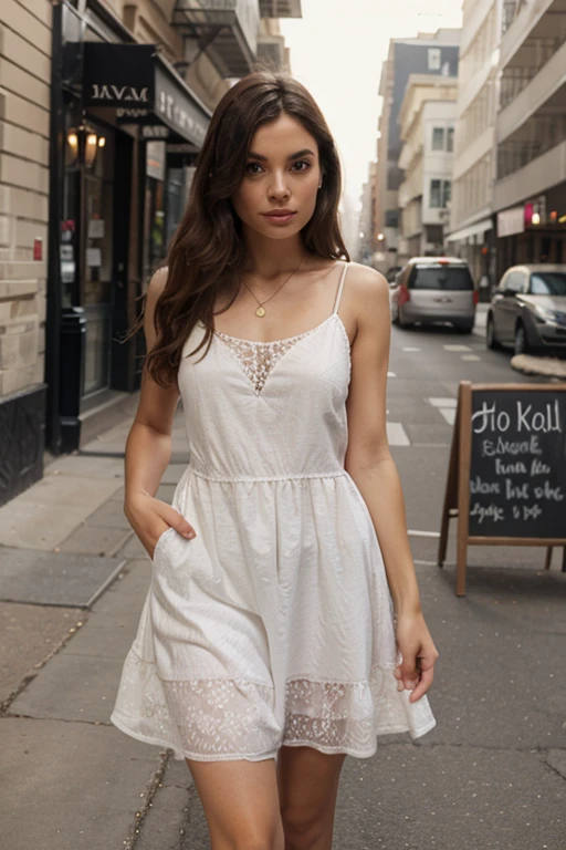 Brown skin woman in hipster underwear,brown skin at the beach, model posing,Brightly colored tattoos on arms and legs,(tattoo all:1.5),a woman in a dress and blazer posing for a picture, wearing in a summer dress, full body! pretty face, full body cute young lady, wearing a cute white dress, wearing a pink dress, full body picture, wearing dress, dressed in a pink dress, dressed in a flower dress, wearing sundress, katelynn mini cute style