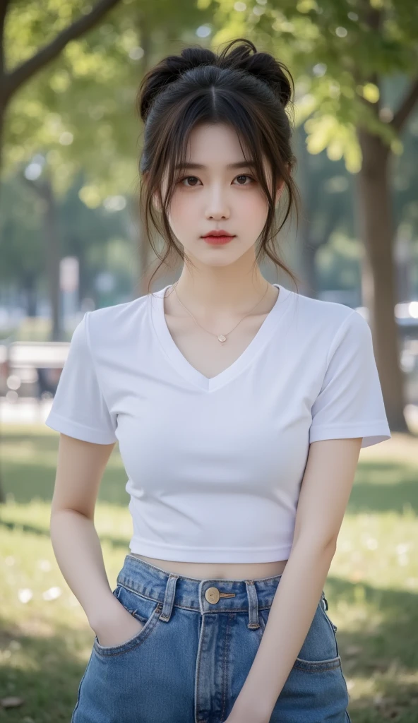 White T-shirt Big Breasts Gal