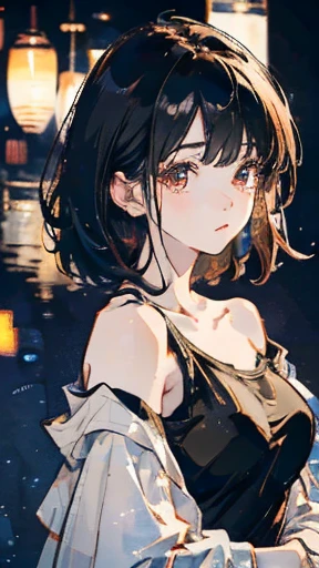 ((Biologically correct limb count))、(( Full-body photo including face))、4K、((Standing position))、masterpiece、((Focus on the face))、((Symmetrical facial features))、Eye for detailed depiction、Beautiful blue-haired woman、Excellent style、Beautiful clavicle、Beautiful feet、Beautiful Hands、Slender body、(blazer、skirt、Black Stockings、garter belt、High heels)、Facial detailing、Small earrings、necklace、tie、((Wet in the city with heavy rain))、Looking at the night view、(Low - Angle、下からskirtの中を撮影するカメラアングル)、(((Black Hair、Silver Hair)))、((A big smile)))、((Face forward and stick your chin out))、Close-up photo of the upper body、