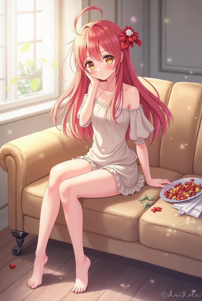 A mom,red tinted hair,eyes with brightness,Highest image quality,Show your nipples when feeding your baby,with no underpants,Vacuum exposure,masturbated,with no underpants,