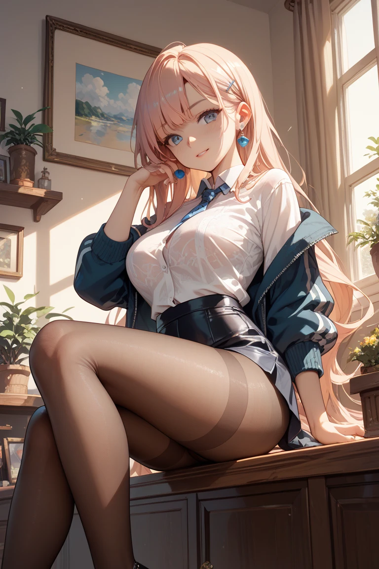 1girl, Table hump, rubbing the perineum, white shirt, pencil skirt, office, white panty, skirt lift, strap, a table, high ground, multiple boys,Liquid, Thought-provoking,, Masterpiece, Best Quality, Highly detailed, (From Bottom:1.1)