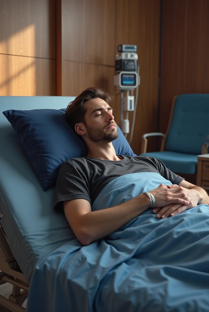 sick man in hospital