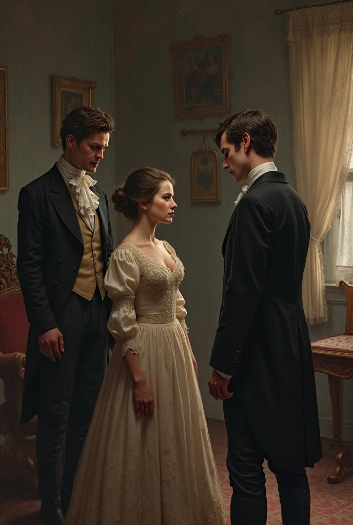 An innocent girl, a obsessive male lead couple and a male villian book cover
