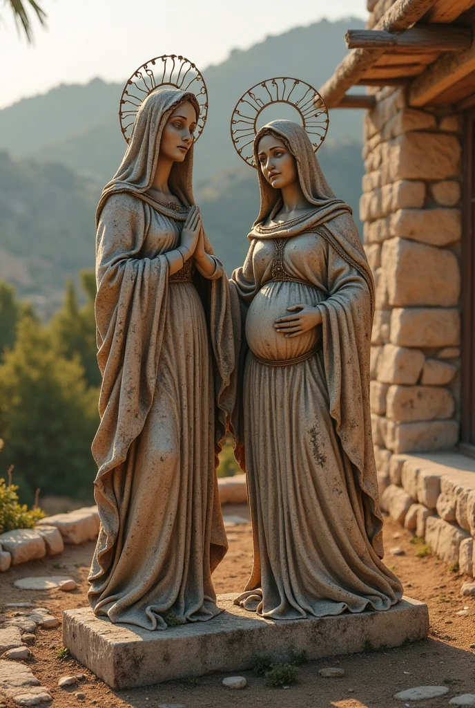 stone stature of a poor family , hard contrast , black and white <lora:talesofthegraveyard:1>