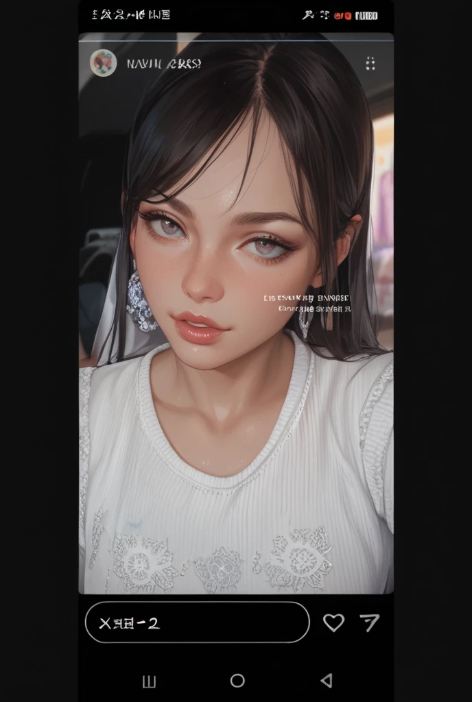 Young adult girl, white girl, septo piercing, Nice boobs, perfect lips, cachos, olhar sedutor, superior, extremante detalhado, obra-prima