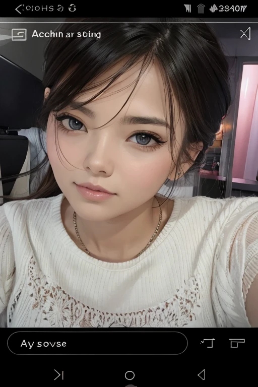 8K, RAW photo,Large breasts,Clothing fits closely,blue color eyes