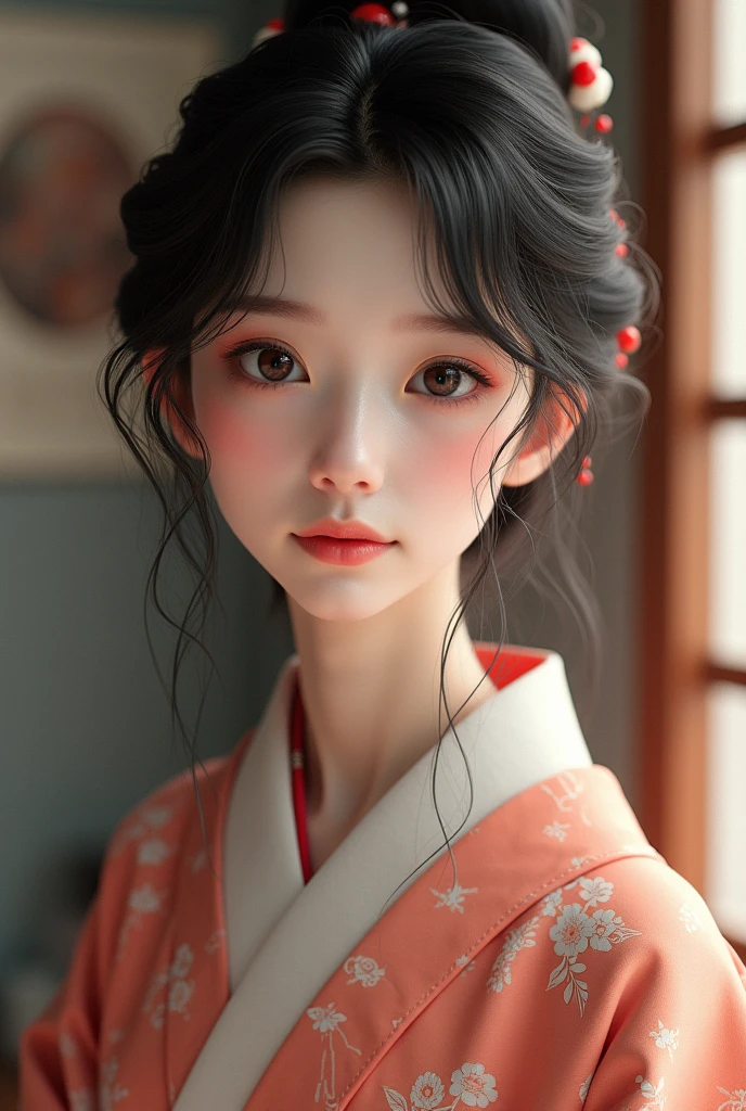(Best quality at best,actual:1.37),Renaissance Minimalism,beuaty girl,詳細な目,Subtle color palette,meticuloso,Wonderful atmosphere,glowing light,Soft light and shadow,vivid emotional descriptions,Timeless elegance,Meticulous attention to detail,Delicate and delicate texture,Harmonious composition,Understated beauty,Classic art,serene environment,A unique perspective.