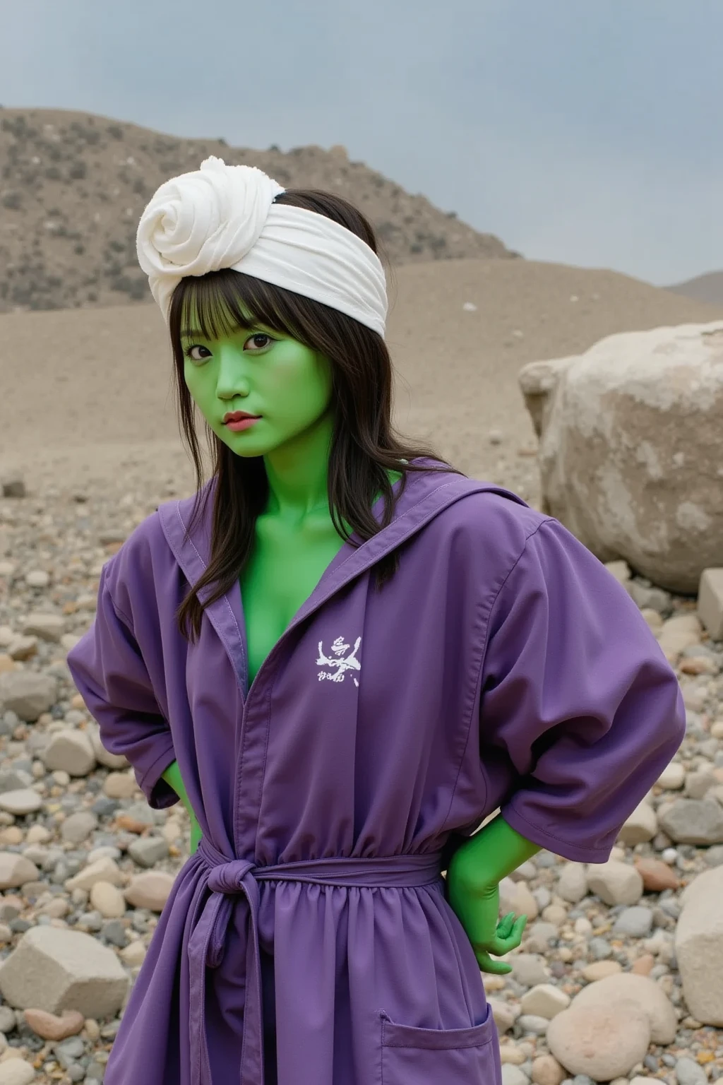 Malay girl with satin hijab and modest long pyjamas on mars with astronaut helmet holding durian fruits, planet earth background, mid shot photography, portrait photography, ray lighting, perfect body, shy pose, close up, pastel blue color