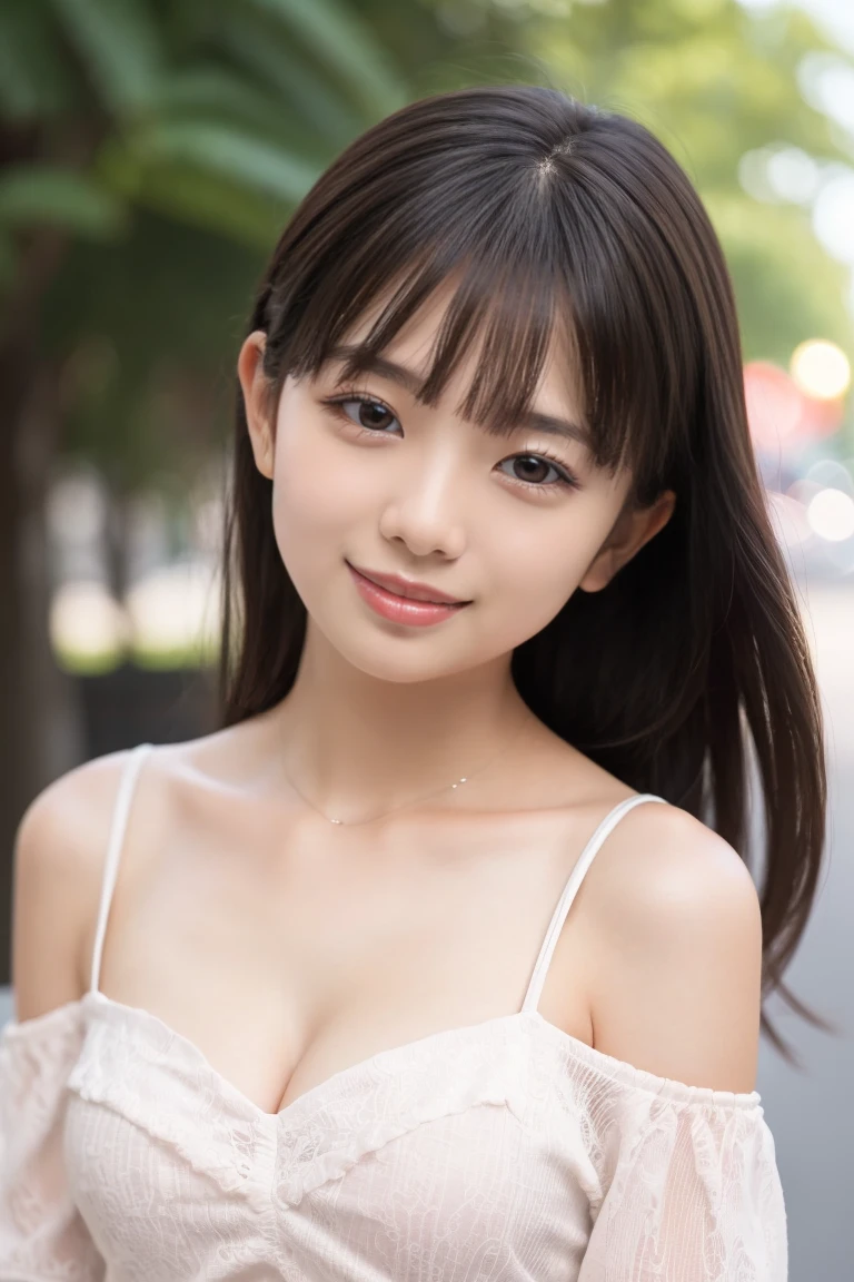 Long Hair、White Dress