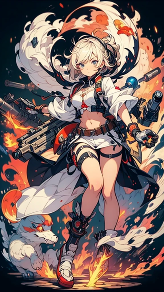 Gatling nuclear missile Bodhisattva,A cute girl