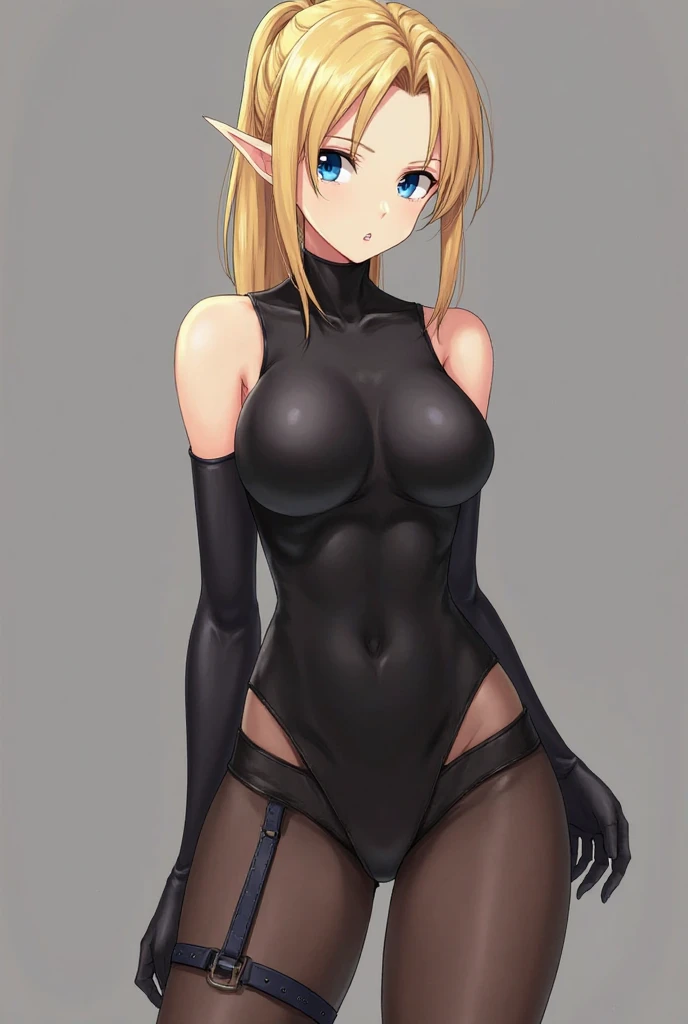 masterpiece, best quality, CG, wallpaper, HDR, high quality, high-definition, extremely detailed, black bodystocking