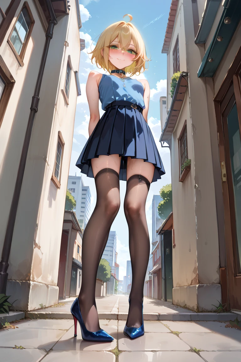 Sweater, transparent, without panties