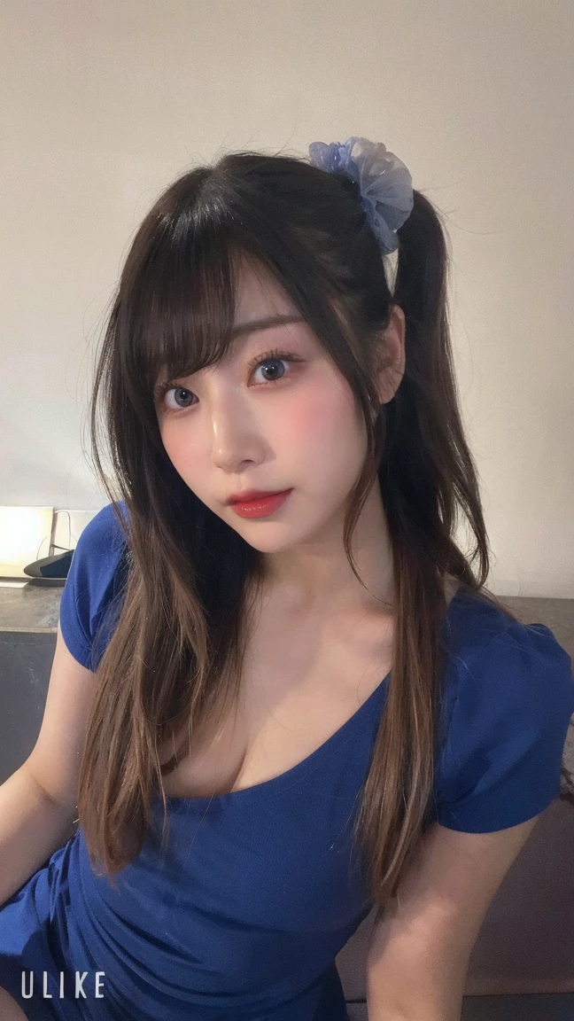 one person、whole body photos、、high school girl、Navy and red checked sailor suit、Cleavage、Green mini skirt、fun、14 years old、whole body、slender、woman、White drool coming out of the mouth、Twin tails、 Fair skin,Super cute、Soft and Face、Brown Hair、8K resolution、Surreal、Ultra high definition、 Soft Body、A-cup small breasts((Highest resolution、8k、masterpiece:1.3))、Ultra-fine face、Ultra Fine Lips、Beautiful Eyes、double eyelid,Slender figure、I can see your thighs、Shapely small breasts、Light blue wall