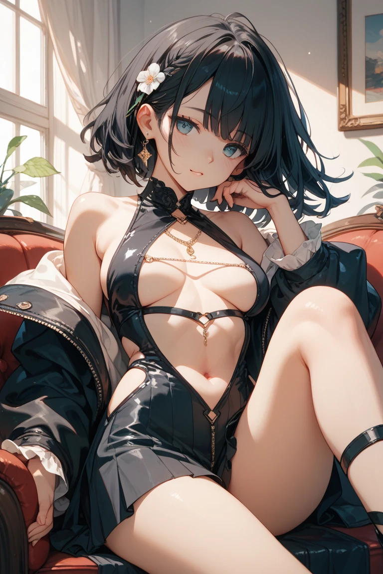 ((top-quality、masterpiece、small nipple、Detailed pubic area、Large tears、shed tears、lamentation、cheer girl、cheerleaders、a girl solo、very short-haired、Teary-eyed、Black High Socks、Glaring、biting his lip、offensive、small tits、Cute 、White liquid))、Combed hair、Being attacked、Undressed、Black hair、Brown eyes、detailed hairs、Kamimei、Feeling distress、eye brows up、Frightened face、(small tits、Cute 、Cute white panties)、17 age、The clothes are fluffy、Trying to take off.、skinny thigh、Skinny Legs、Show underwear、