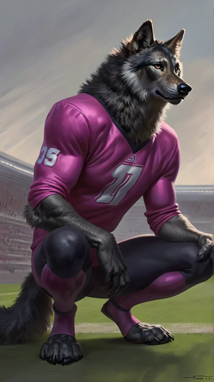 Super muscular adult male boar beastman,Blindfold,(wear a sports uniform:1.5),Some guys cum in my face,(Surrounded by red and black erect penises:1.2),(a large amount of semen on the face and body,:2),night,Outdoor,Handjob,(Licking a huge red and black penis),(Nipple ring piercing:1.2),Head grabbed,Brown fur,Black hair and beard,Deep Throat,whole body