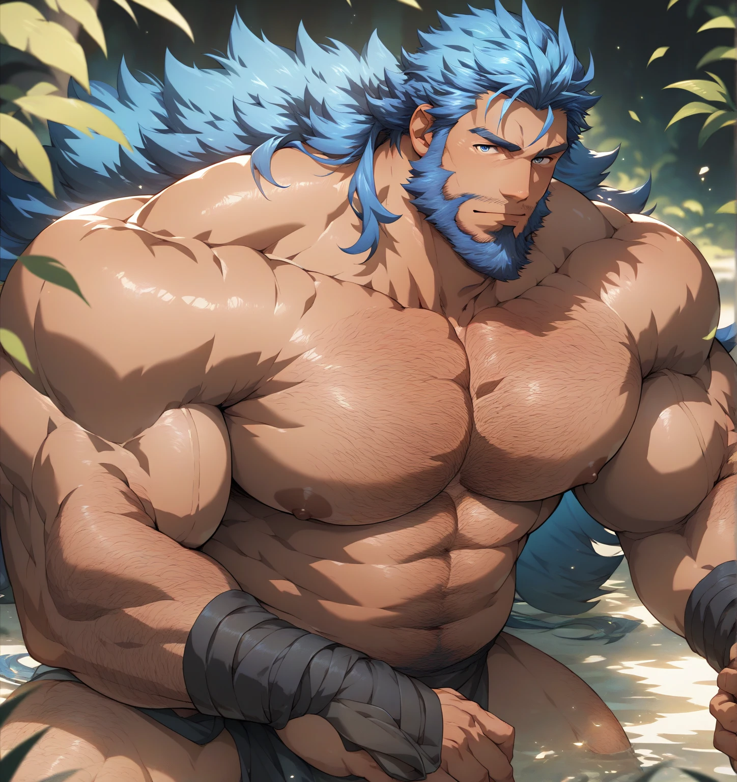 Top quality, Photorealistic, 8K, High Definition, Unity 8K wallpaper, high res, ultra sharp, masterpiece, ((masterpiece)), best quality, expressive eyes, perfect face, Super eyes, masterpiece, highly detailed exquisite character art, epic fantasy digital art style, detailed digital 3D fantasy art, ultra-realistic, male, bodybuilder male humanoid, humanoid flower, humanoid blooming out of a large rose flower, big pecs, butt, ((Purple Skin)), White long hair, neon green eyes, bloom, handsome humanoid male, sexy humanoid male, humanoid male bodybuilder attractive, spreading his pheromones, sitting legs spread, flower clothing, plants, pot plants, blooming, neon god rays, blooming out of a plant, bulge, wet body, sweaty, sweaty body, oily body, oily,