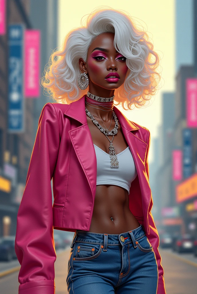 (1girl:1.3),solo,__body-parts__,
official art, unity 8k wallpaper, ultra detailed, beautiful and aesthetic, beautiful, masterpiece, best quality, new york Atmosphere, Calming Palette, Tranquil Mood, Soft Shading,
mixed race girl with afro, Zoe Kravitz
